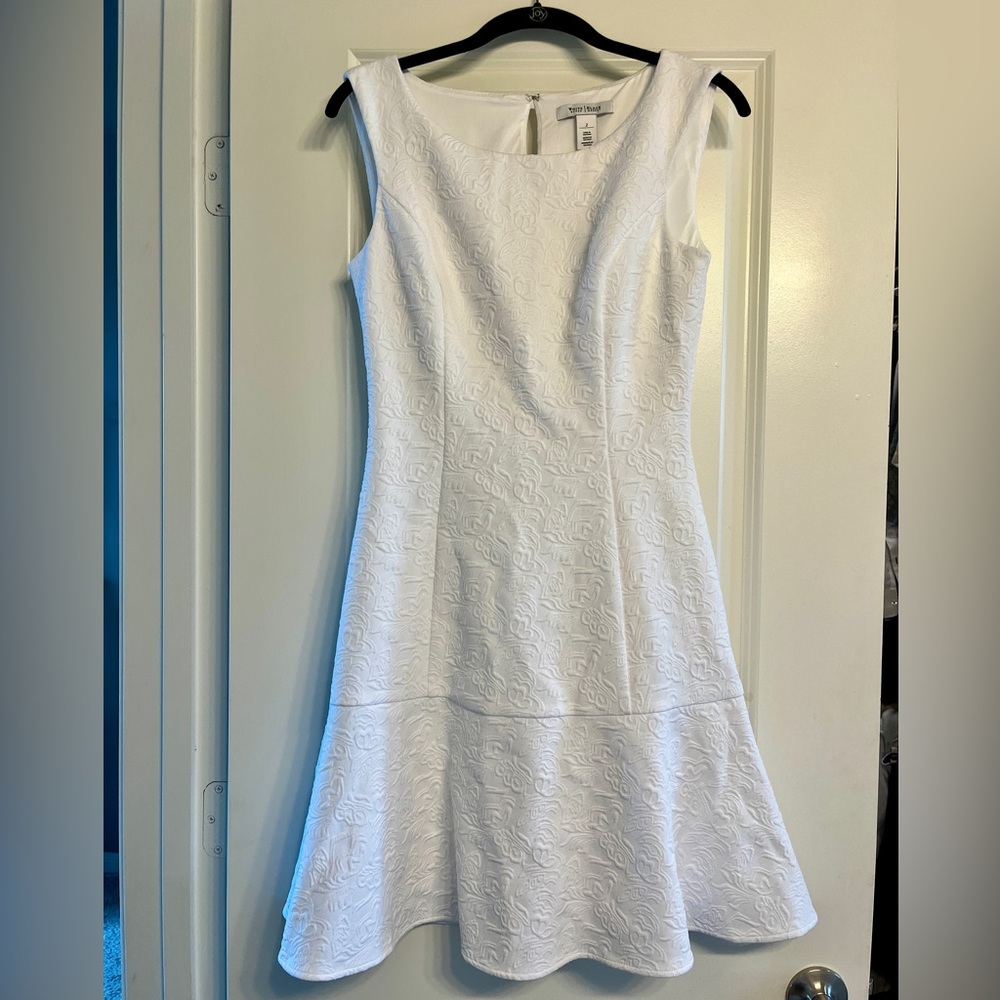 White House Black Market White Textured Dress